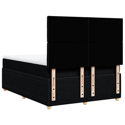Box Spring Bed with Mattress Black Queen Fabric Payday Deals