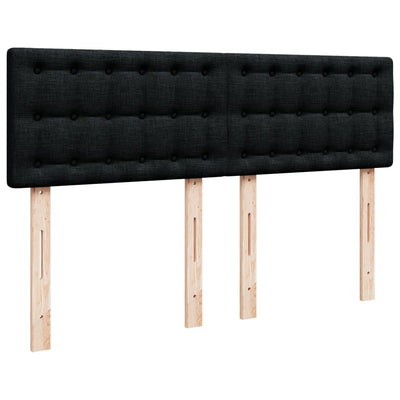 Box Spring Bed with Mattress Black Queen Fabric Payday Deals