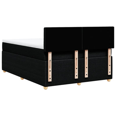 Box Spring Bed with Mattress Black Queen Fabric Payday Deals