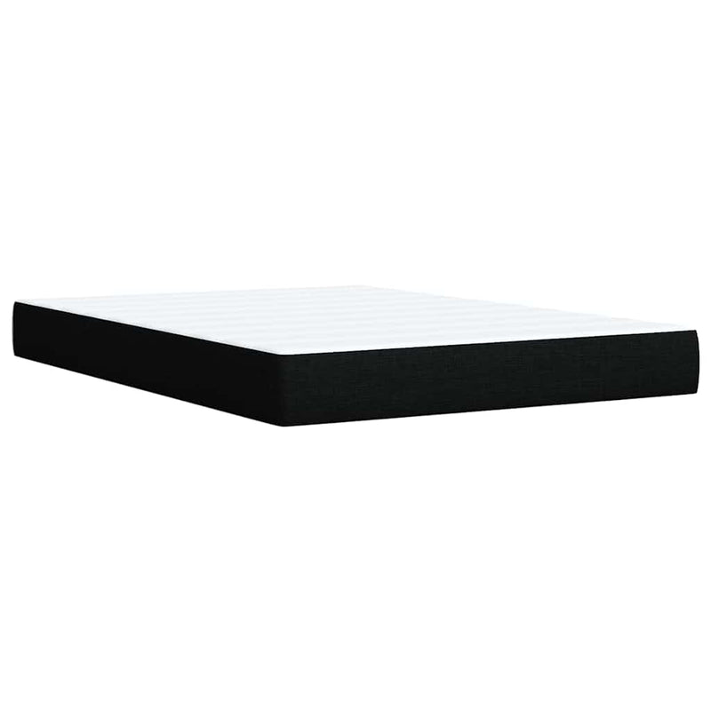 Box Spring Bed with Mattress Black Queen Fabric Payday Deals