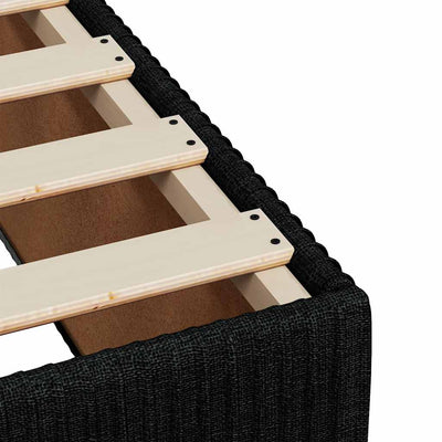 Box Spring Bed with Mattress Black Queen Fabric Payday Deals