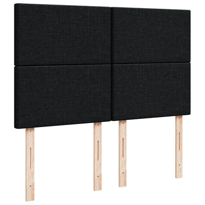Box Spring Bed with Mattress Black Queen Velvet Payday Deals