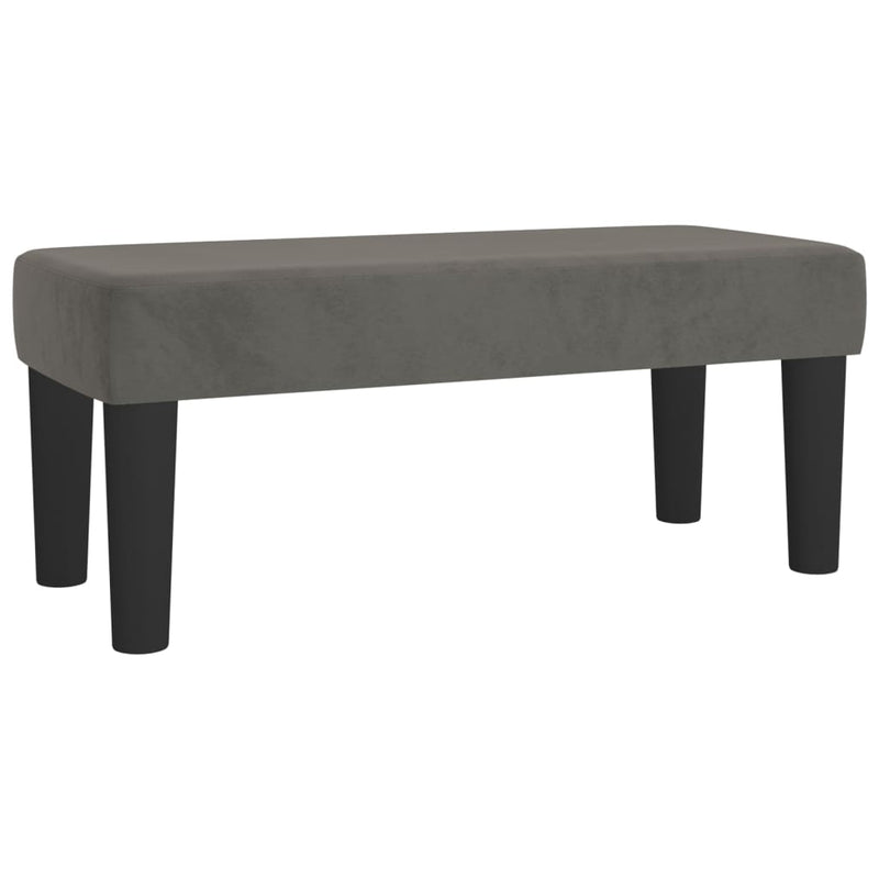 Box Spring Bed with Mattress Dark Grey 106x203 cm King Single Size Velvet Payday Deals