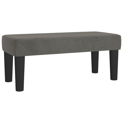 Box Spring Bed with Mattress Dark Grey 106x203 cm King Single Size Velvet Payday Deals