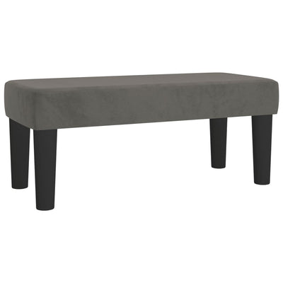 Box Spring Bed with Mattress Dark Grey 106x203 cm King Single Size Velvet Payday Deals