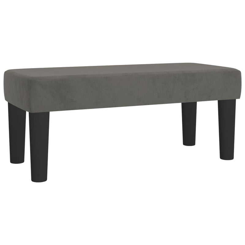 Box Spring Bed with Mattress Dark Grey 106x203 cm King Single Size Velvet Payday Deals