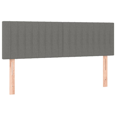 Box Spring Bed with Mattress Dark Grey 137x187 cm Double Size Fabric Payday Deals