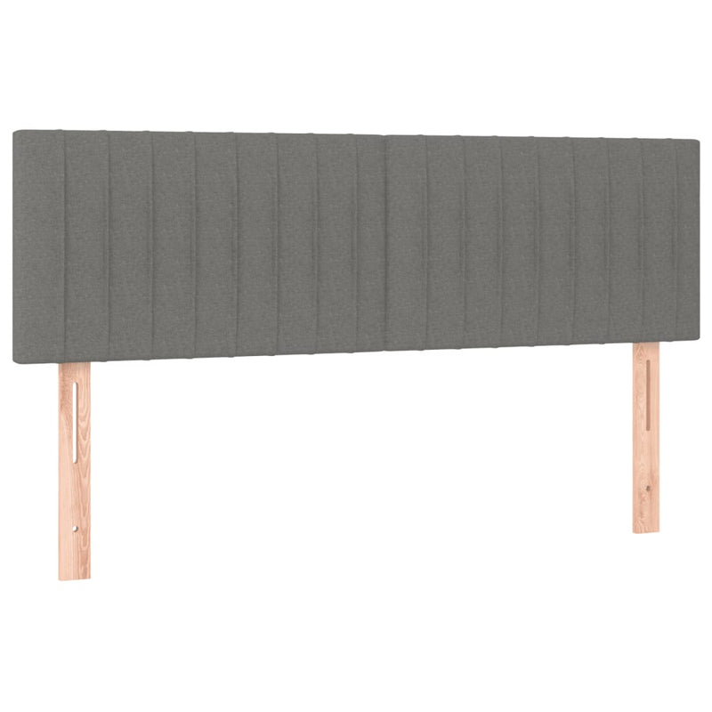 Box Spring Bed with Mattress Dark Grey 137x187 cm Double Size Fabric Payday Deals
