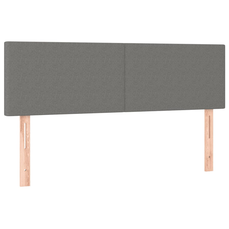 Box Spring Bed with Mattress Dark Grey 153x203 cm Queen Size Fabric Payday Deals