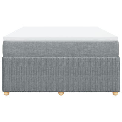 Box Spring Bed with Mattress Dark Grey Double Fabric Payday Deals