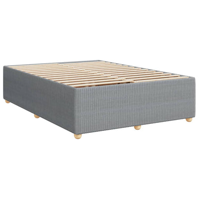 Box Spring Bed with Mattress Dark Grey Double Fabric Payday Deals