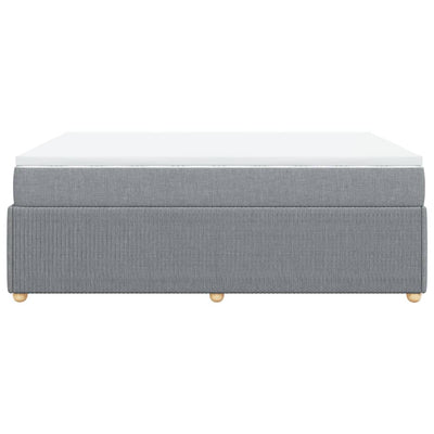 Box Spring Bed with Mattress Dark Grey Double Fabric Payday Deals