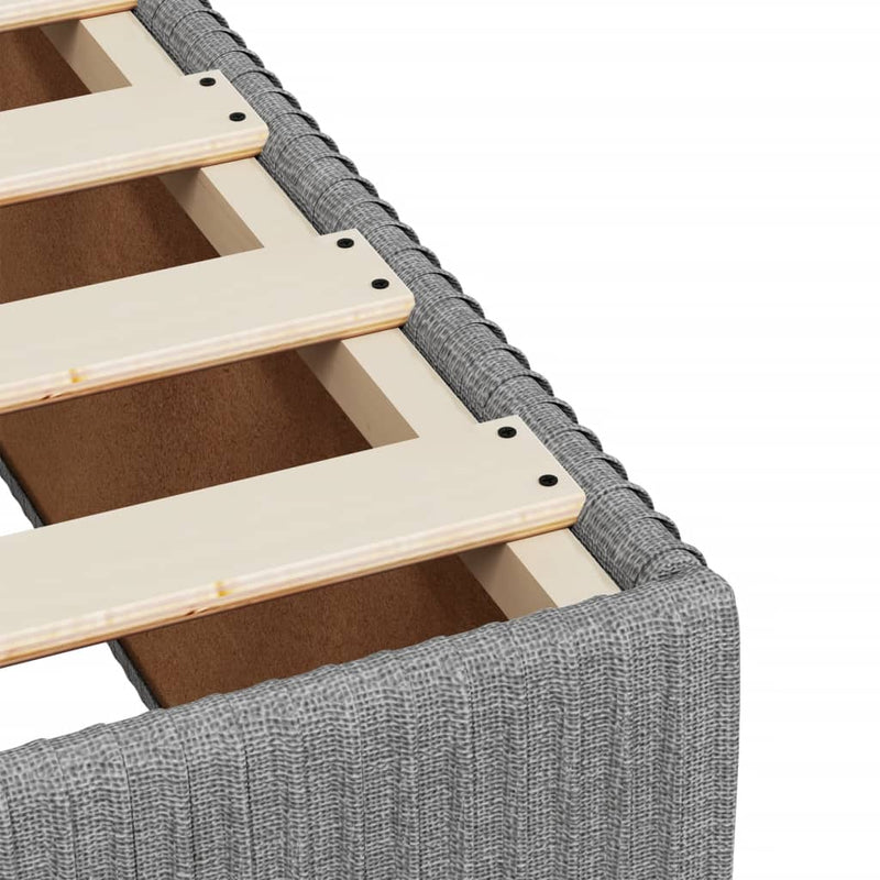 Box Spring Bed with Mattress Dark Grey Double Fabric Payday Deals