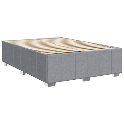 Box Spring Bed with Mattress Dark Grey Double Fabric Payday Deals