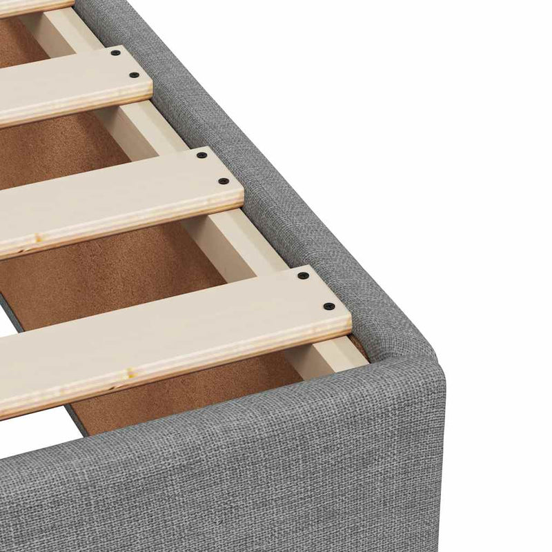 Box Spring Bed with Mattress Dark Grey Double Fabric Payday Deals