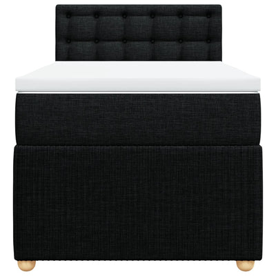 Box Spring Bed with Mattress Dark Grey King Single Fabric Payday Deals