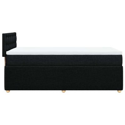 Box Spring Bed with Mattress Dark Grey King Single Fabric Payday Deals