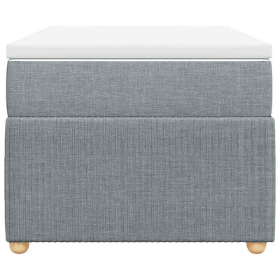 Box Spring Bed with Mattress Dark Grey King Single Fabric Payday Deals