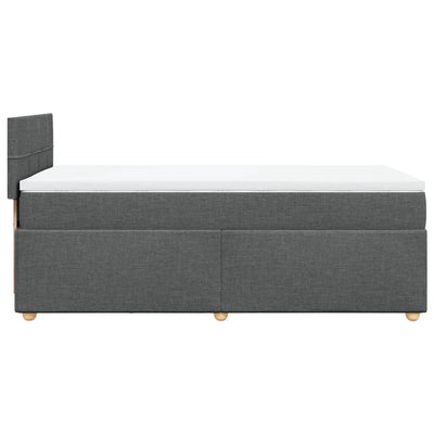 Box Spring Bed with Mattress Dark Grey King Single Fabric Payday Deals