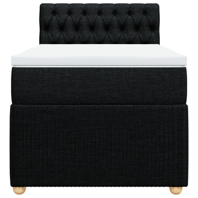 Box Spring Bed with Mattress Dark Grey King Single Fabric Payday Deals