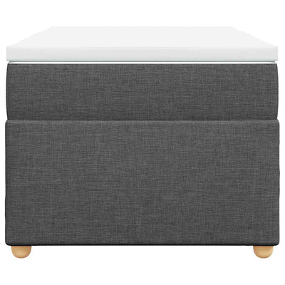 Box Spring Bed with Mattress Dark Grey King Single Fabric Payday Deals