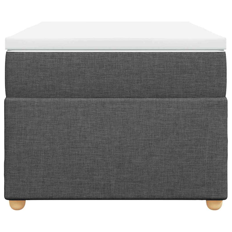 Box Spring Bed with Mattress Dark Grey King Single Fabric Payday Deals