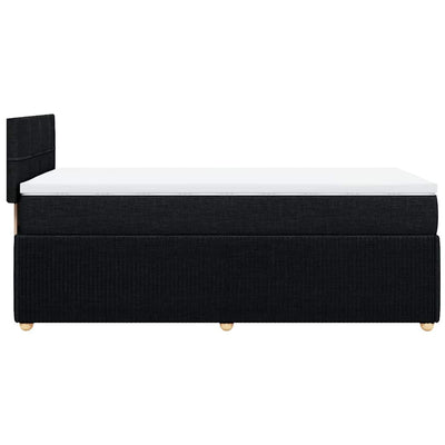 Box Spring Bed with Mattress Dark Grey King Single Fabric Payday Deals