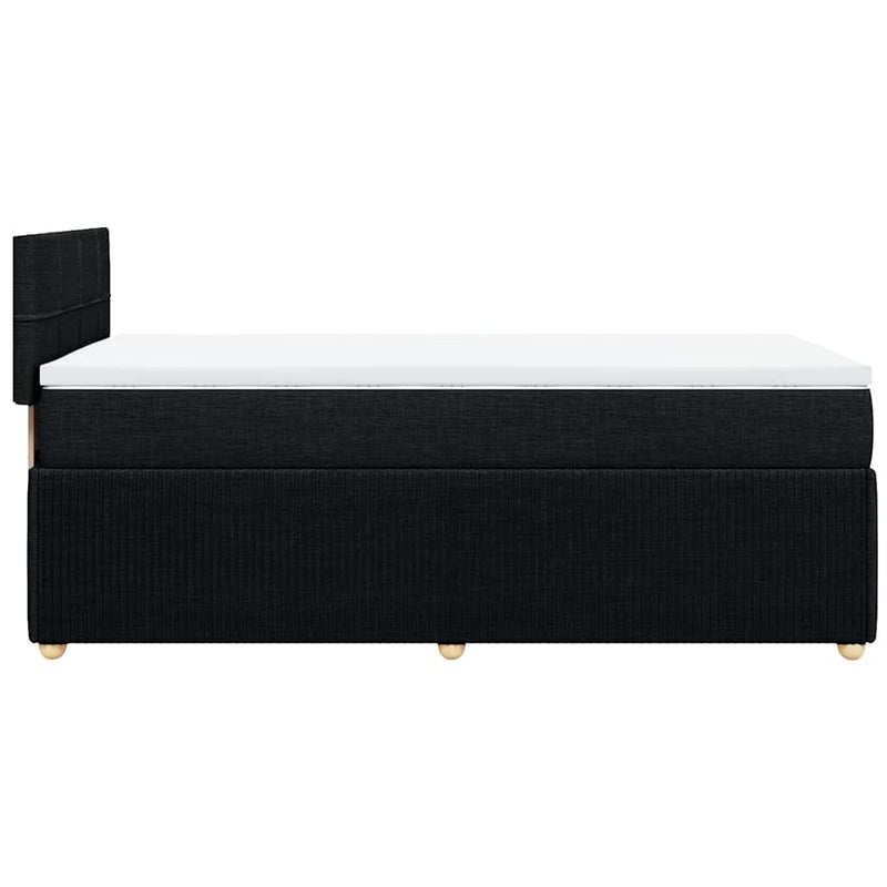 Box Spring Bed with Mattress Dark Grey King Single Fabric Payday Deals