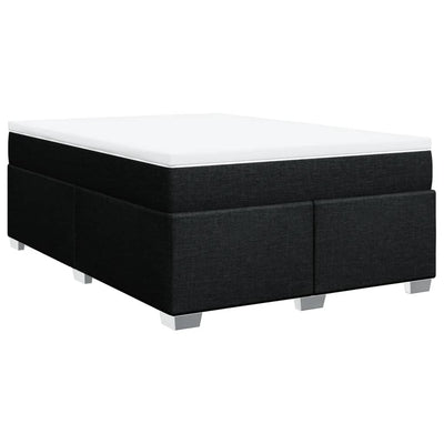 Box Spring Bed with Mattress Dark Grey Queen Fabric Payday Deals