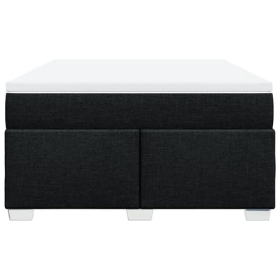 Box Spring Bed with Mattress Dark Grey Queen Fabric Payday Deals