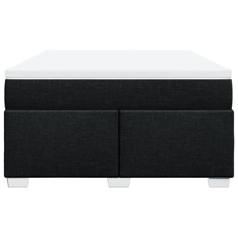 Box Spring Bed with Mattress Dark Grey Queen Fabric Payday Deals