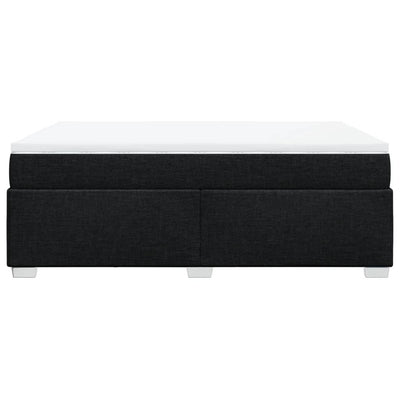 Box Spring Bed with Mattress Dark Grey Queen Fabric Payday Deals