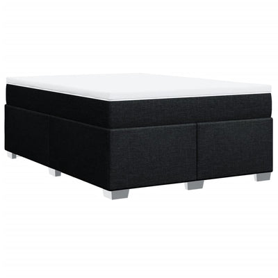 Box Spring Bed with Mattress Dark Grey Queen Fabric Payday Deals