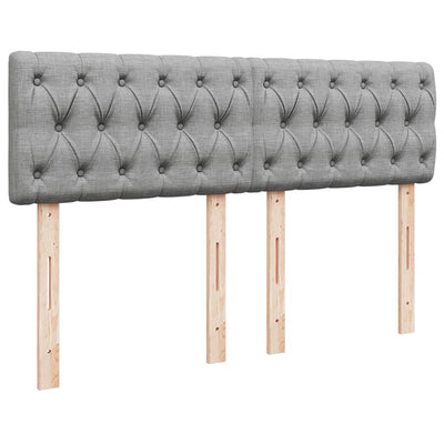 Box Spring Bed with Mattress Dark Grey Queen Fabric Payday Deals