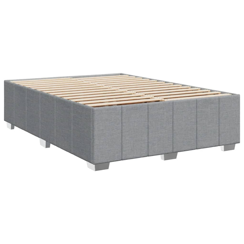 Box Spring Bed with Mattress Dark Grey Queen Fabric Payday Deals
