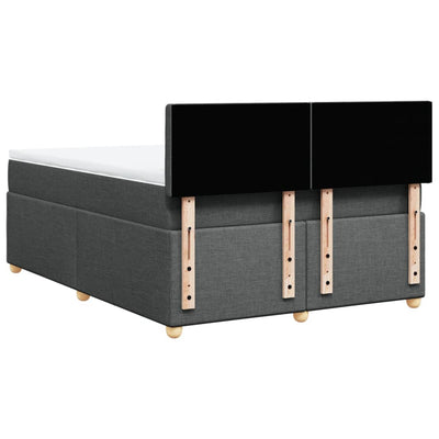 Box Spring Bed with Mattress Dark Grey Queen Fabric Payday Deals