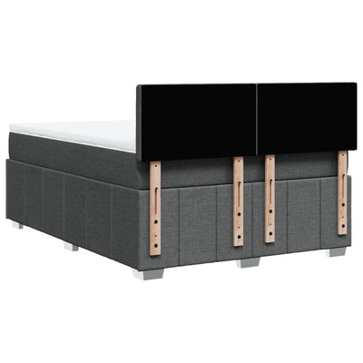 Box Spring Bed with Mattress Dark Grey Queen Fabric Payday Deals