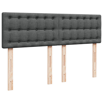 Box Spring Bed with Mattress Dark Grey Queen Fabric Payday Deals