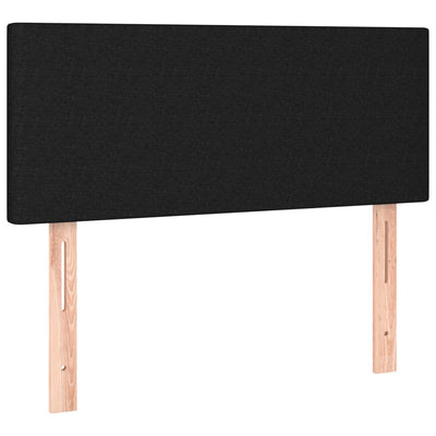 Box Spring Bed with Mattress&LED Black 106x203 cm King Single Size Fabric Payday Deals