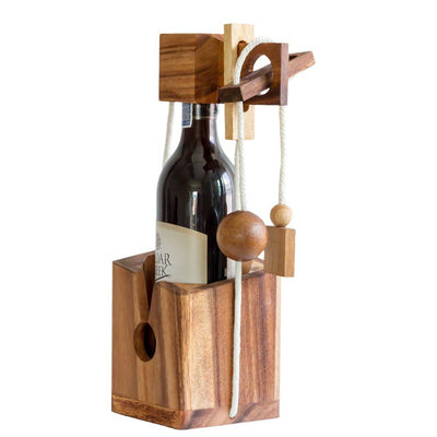 Brainteaser wine bottle mystery lock puzzle- open the lock before you can have a drink! Great party gift Payday Deals