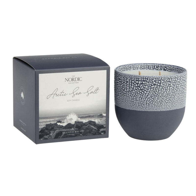 Bramble Bay Candle Nordic Collection Arctic Sea Salt Dark Blue 400gm Payday Deals