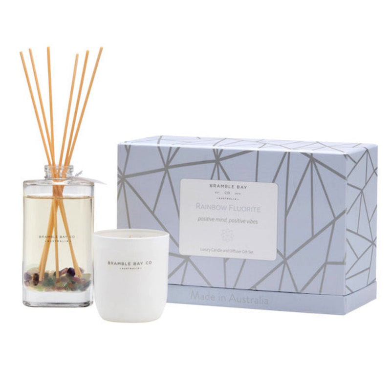 Bramble Bay Diffuser Candle Giftbox Crystal Infusion Grapefruit Coconut Lime Payday Deals