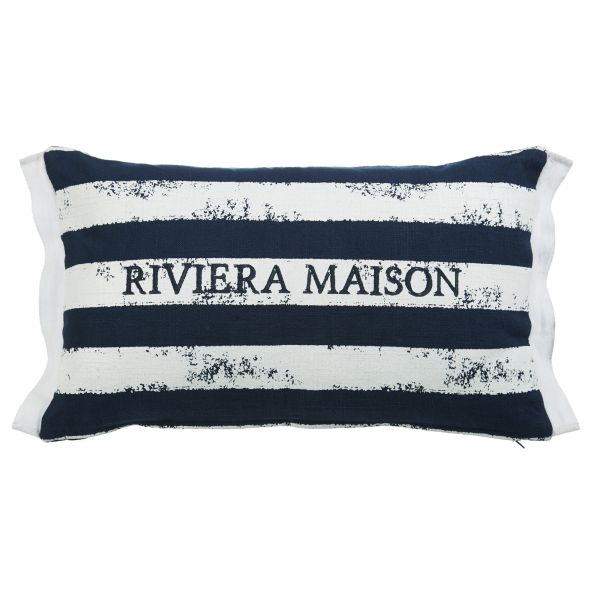 Brave Stripe Dark Blue Cushion by Bedding House Payday Deals