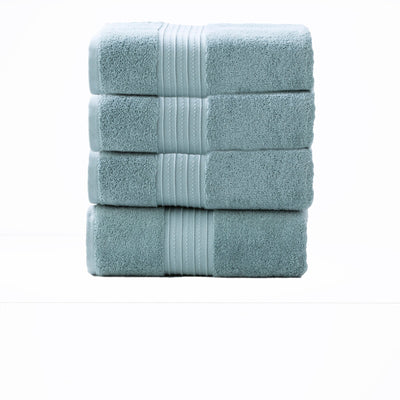 Brentwood 650 GSM Low Twist 4 Piece Bath Gray Mist Towel by Renee Taylor