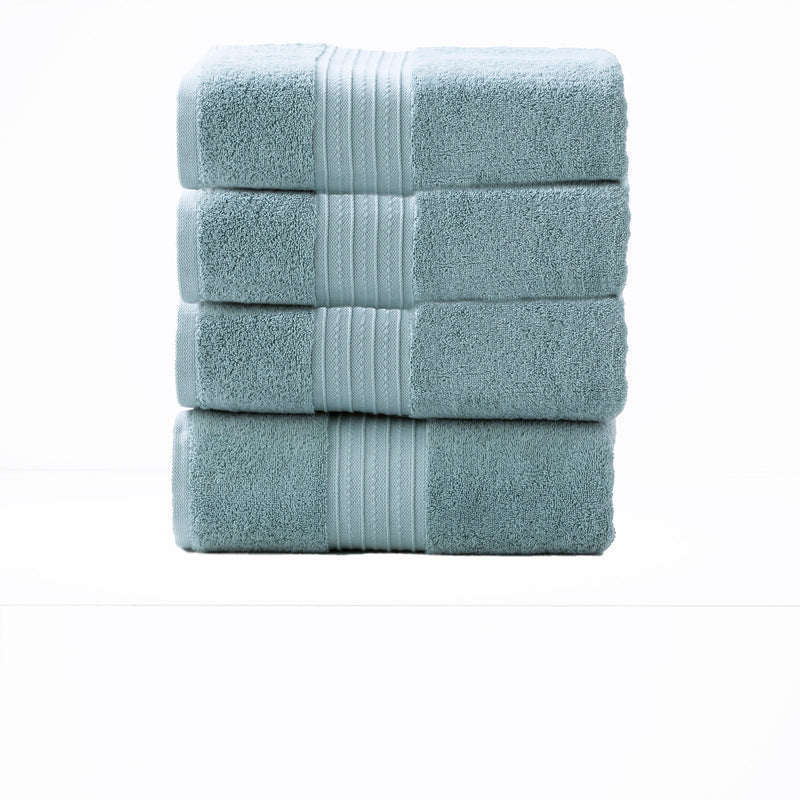 Brentwood 650 GSM Low Twist 4 Piece Bath Gray Mist Towel by Renee Taylor Payday Deals