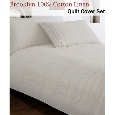 Brooklyn Linen Quilt Cover Set King Payday Deals