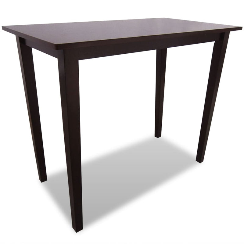 Brown Wooden Bar Table and 4 Bar Chairs Set Payday Deals