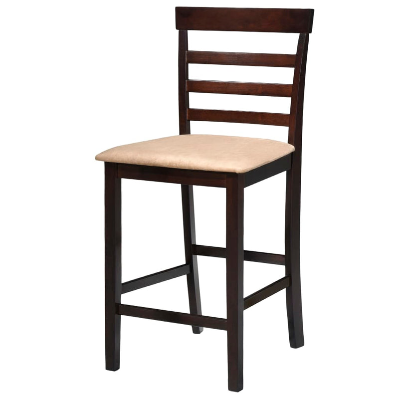 Brown Wooden Bar Table and 4 Bar Chairs Set Payday Deals