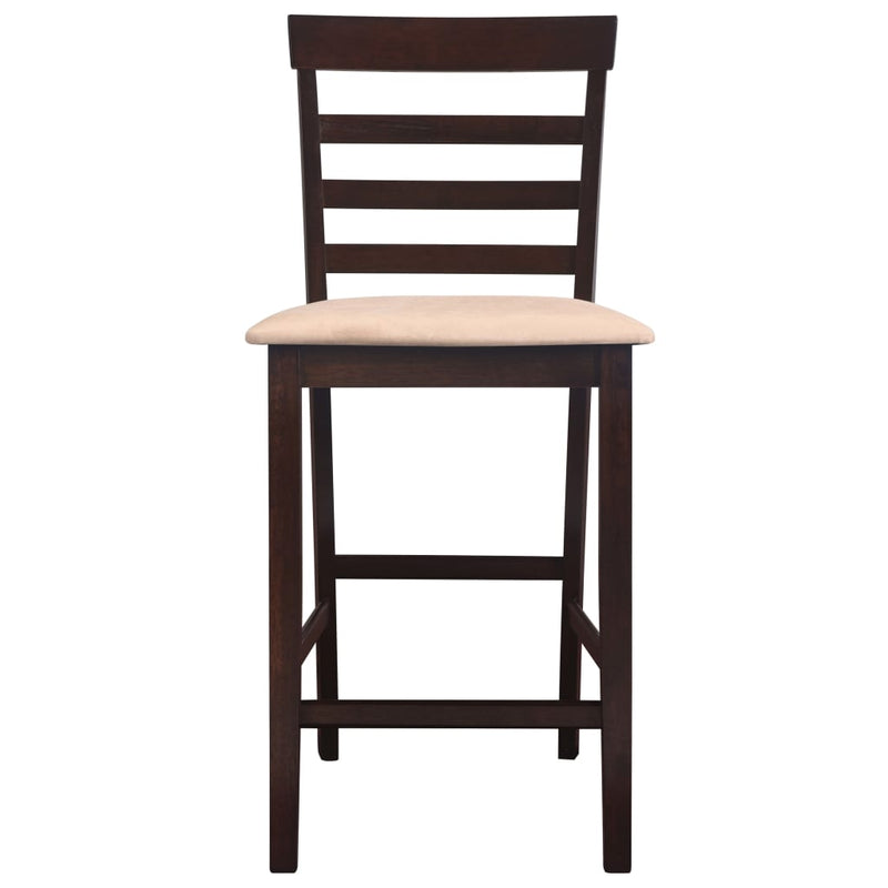 Brown Wooden Bar Table and 4 Bar Chairs Set Payday Deals