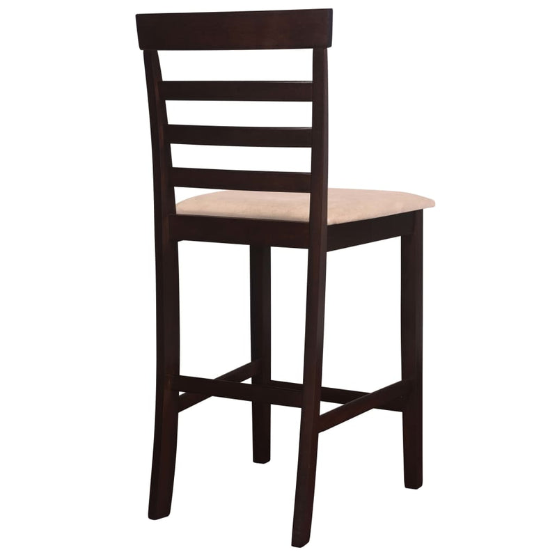Brown Wooden Bar Table and 4 Bar Chairs Set Payday Deals